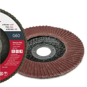 Disco de Desbaste Flap 4.1/2'' 115mm G60 - Imagem 3