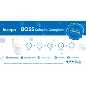 Kit Vaso Sanitário com Caixa Acoplada e Assento Soft Close Boss Cinza Matte - Imagem 4