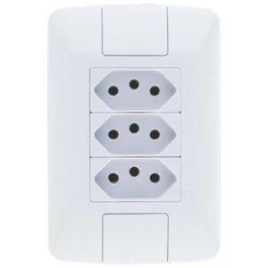 Conjunto Montado Aria 4x2 3 Tomadas Nbr 14136 20a 250v - Tramontina