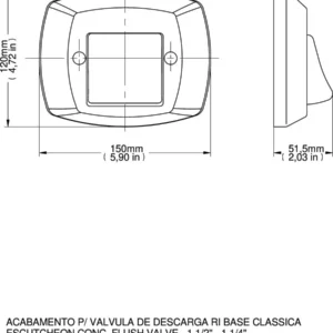 Acabamento para Válvula de Descarga Clássica Chrome - Imagem 4
