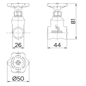 Registro de Gaveta Docol Europa 1/2 Polegadas - Imagem 3