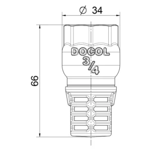 Válvula de Sucção Docol 3/4'' - Imagem 2