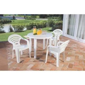 Mesa Redonda Tramontina Cassino Basic Branco 89 X 74cm - Tramontina - Imagem 2