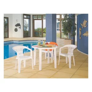Mesa Redonda Tramontina Cassino Basic Branco 89 X 74cm - Tramontina - Imagem 3