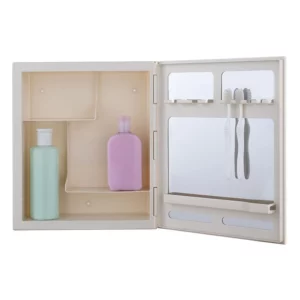 Armário de Plástico Versátil Bege Claro 30,1 X 9,4 X 35,3cm - Imagem 2