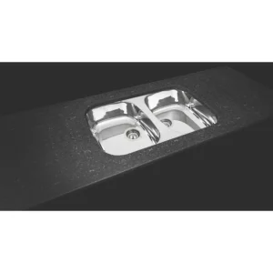 Cuba de Embutir em Aço Inox Alto Brilho Tramontina Isis 2c 34 Bl 72 X 40cm - Imagem 1