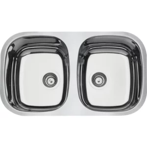 Cuba de Embutir em Aço Inox Alto Brilho Tramontina Isis 2c 34 Bl 72 X 40cm - Imagem 2