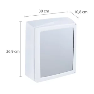 Armário de Plástico de Sobrepor Branco 30 X 10,8 X 36,9cm - Imagem 2