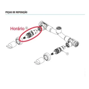 Cartucho Cerâmico Docol Base 1/2 Volta Sentido Abertura Horário 1/2'' e 3/4'' - Imagem 7