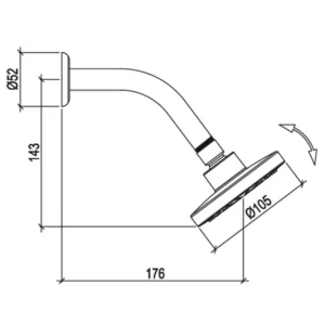 Ducha de Parede Loren One Cromado - Imagem 4