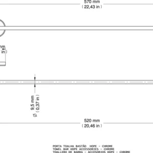 Porta Toalhas Bastão Hope - Imagem 4