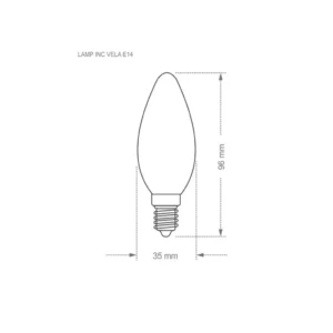Lamp Inc Vela Lisa Leitosa 25w 220v E14 - Imagem 3