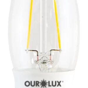 Lâmpada Filamento Vela E27 3w Bivolt 6500k - Ourolux
