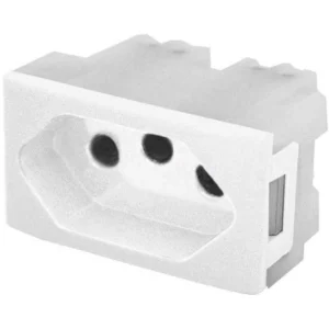 Módulo Tomada 3p 10a Branca - Pezzi - Imagem 1