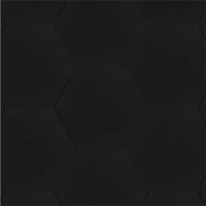 Porcelanato Esmaltado Natural Borda Bold Rima Hexa Black 17,4x17,4cm Caixa com 10 Unidades - Imagem 3