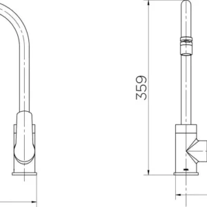 Misturador Monocomando para Cozinha de Mesa Chess Cromado