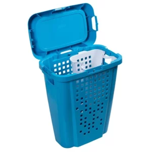 Roupeiro Telado com Cesto 45l Branco - Imagem 7