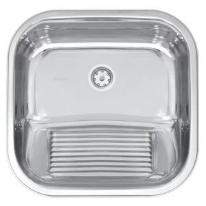 Tanque de Encaixe 23l em Aço Inox Acetinado Tramontina Hera 40 X 40cm - Imagem 1