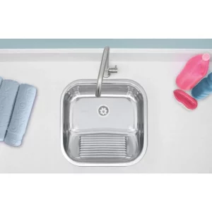 Tanque de Encaixe 23l em Aço Inox Acetinado Tramontina Hera 40 X 40cm - Imagem 2