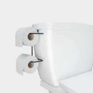 Suporte Duplo P/ Papel Higienico P/ Caixa Acoplada Black