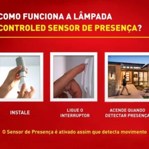 Lâmpada Inteligente Controled Sensor de Presença 6.500k 9w Bivolt - Ourolux - Imagem 2
