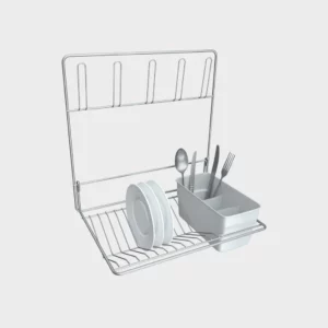 Escorredor de Parede C/ Porta Talheres Branco