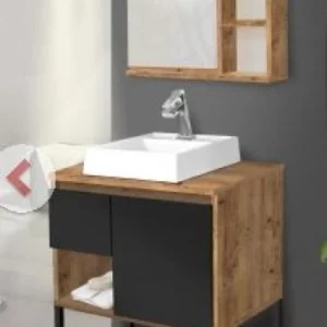 ( Kit 040016 ) Cuba Quadrada Ravena Preta  -  Kit Apollo