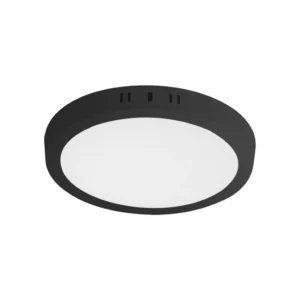 Painel Led 24w Lux Redondo Sobrepor Preto 3000k