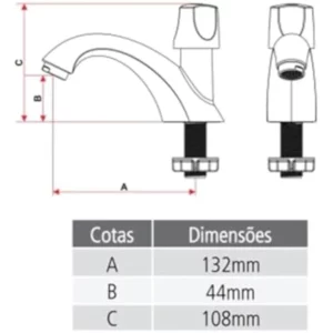 Torneira para Lavatório Mesa Obre 1/2'' Branco - 300000479 - Tigre - Torneira para Lavatório Mesa Obre 1/2'' Branco - 300000479 - Tigre - Imagem 5