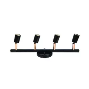 Trilho Inj 4 Lamp Preto/preto 820/4 Dital