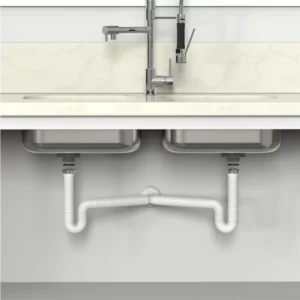 Sifão Tubo Extensivo Duplo Universal com Porca Metálica Branco - Imagem 2