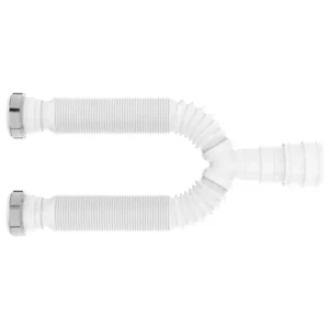 Sifão Tubo Extensivo Duplo Universal com Porca Metálica Branco - Imagem 3