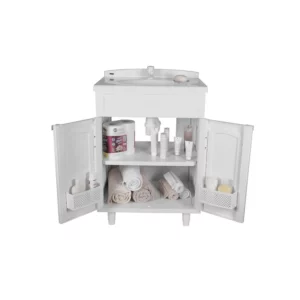 Gabinete com Lavatório Branco 50 X 63 X 92cm - Imagem 4
