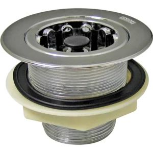 Válvula para Pia Americana 3.1/2" com Cesto Cromada