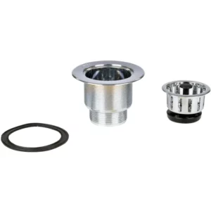 Válvula para Pia Americana 3.1/2" com Cesto Cromada - Imagem 3