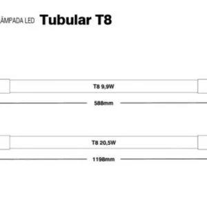 Lâmpada Tubular de Led T8 9,9w - Taschibra - Imagem 2