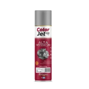 Tinta Spray Color Jet Alta Temperatura Preto Fosco 400ml Renner - Imagem 1