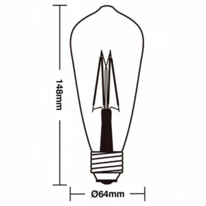 Lâmpada de Led Filamento Vintage St64 4w - Taschibra - Imagem 3