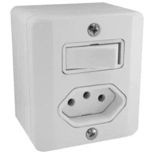 Box 1 Tecla Simples Mais Tomada 2p Mais T 10a 250v Branco