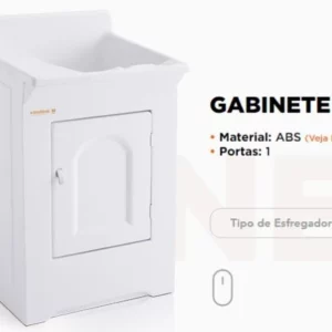 Tanque 38lt Branco Ref.006 1 Porta Stilofibras - Imagem 1