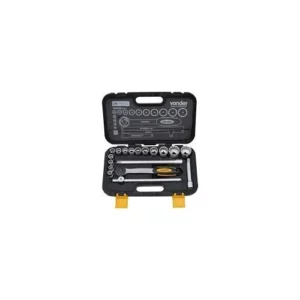 Jogo de Soquetes Estriado 1/2" 18 Pcs Vonder - Imagem 1