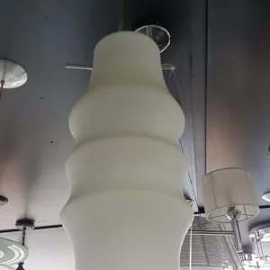 Pendente Vitroluz Carretel Vidro Leitoso