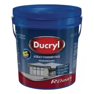 Tinta Acr. Ducryl Mais Fosco Branco 18l Renner - Imagem 1