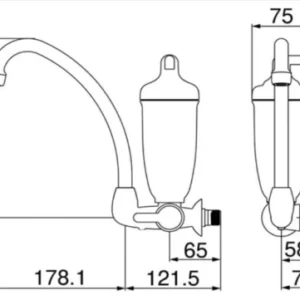Purificador de Agua Preto 1/2 * Acqua Bella * Lorenzetti - Imagem 2