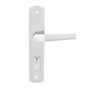 Fechadura para Porta de Entrada Cromado 40mm Comum com Espelho Popline - Soprano