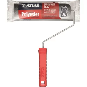 Garfo e Rolo de Espuma para Pintura, 15 Cm, Cor Cinza, Atlas. - Imagem 1