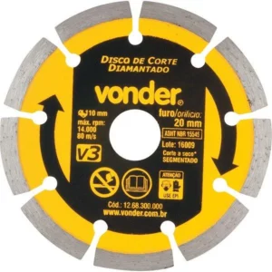Disco de Corte V3 110 X 20mm para Construção - Vonder - Imagem 2