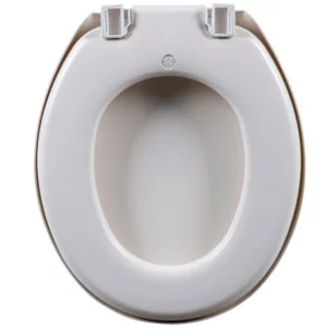 Assento Sanitário Oval Almofadado Bege Claro - Imagem 5