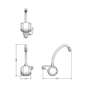 Torneira Elétrica Versátil 220v 5500w, Lorenzetti, 7550023, Branco, Pequeno - Imagem 4
