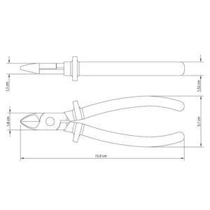 Alicate de Corte Diagonal 6'' Amarelo - Imagem 3